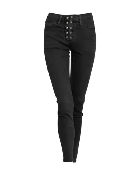 Le High Skinny Snap Fly Jeans