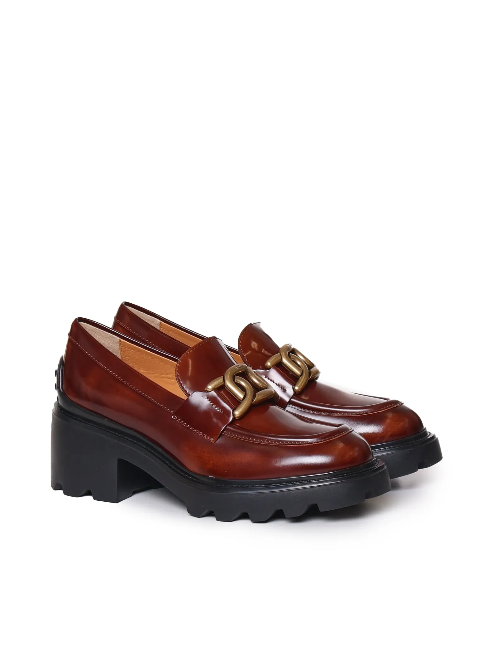 Leather Loafers with Rubber Sole