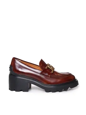 Leather Loafers with Rubber Sole