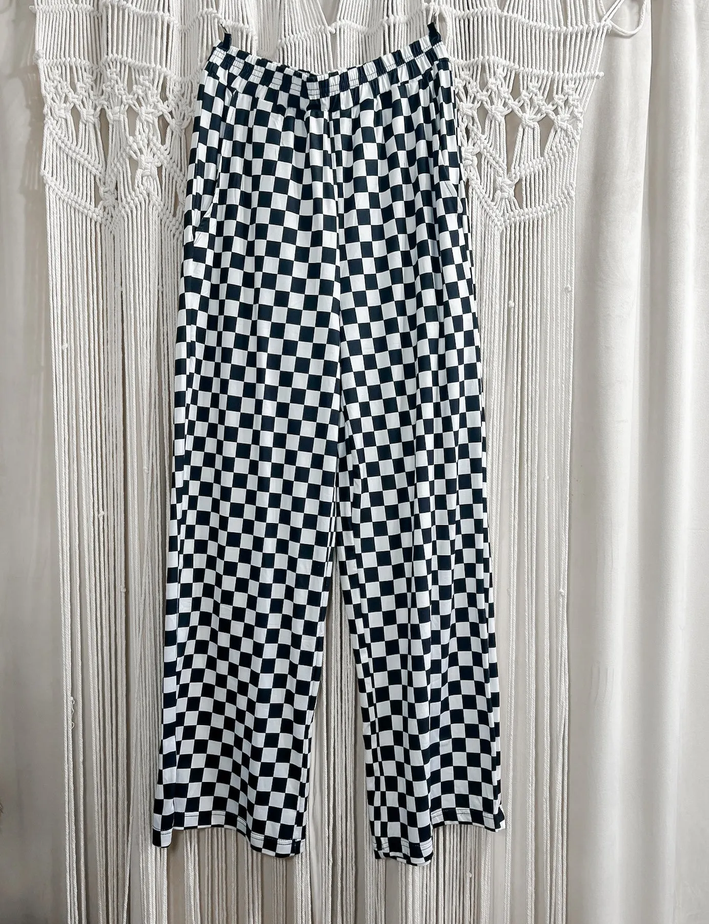 Letty Checkered Wide Leg Pants