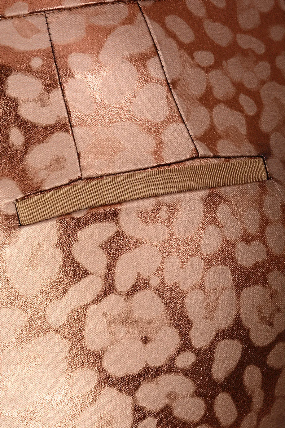 REINA Metallic Bronze Leopard Pants
