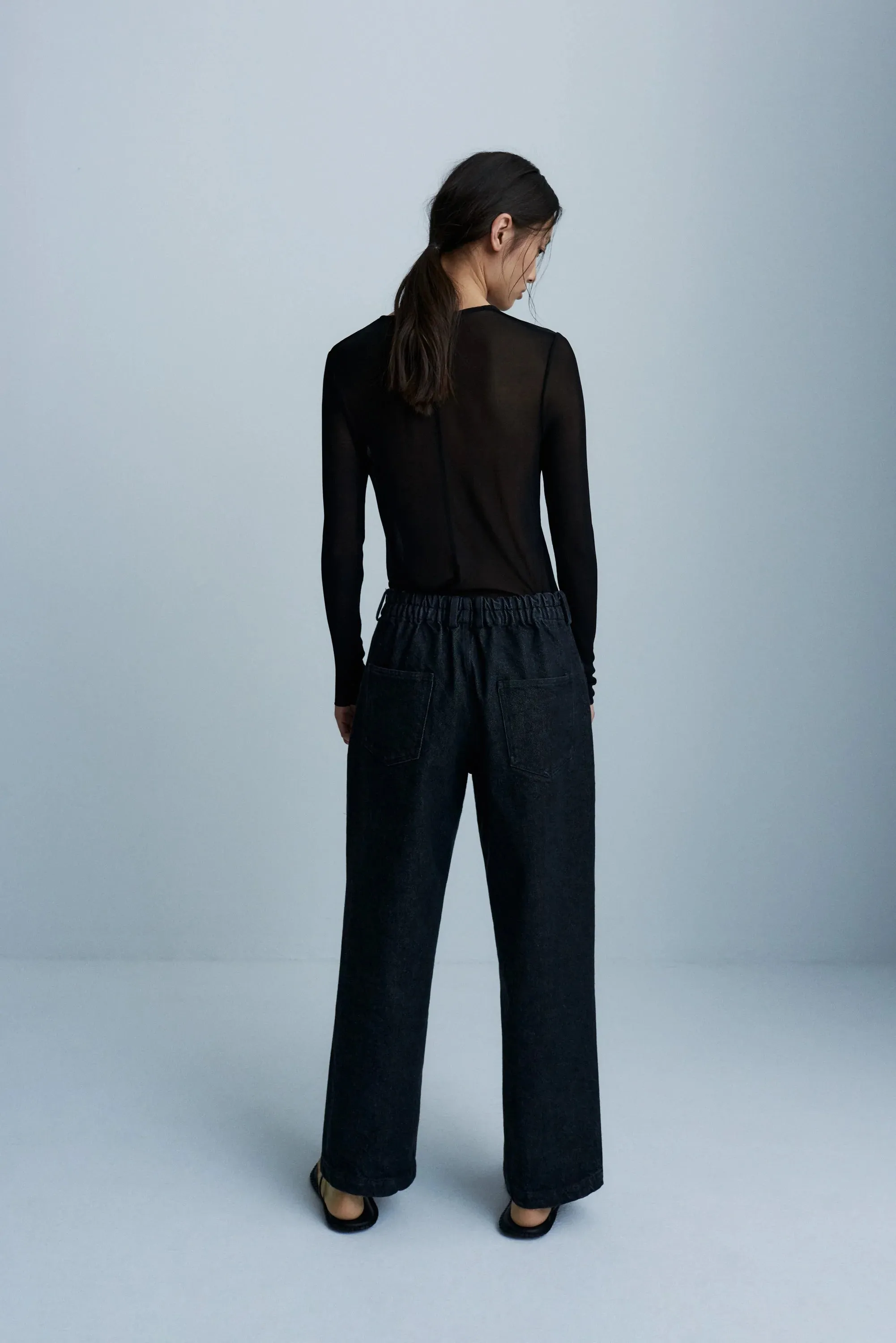 Straight Pants, Black