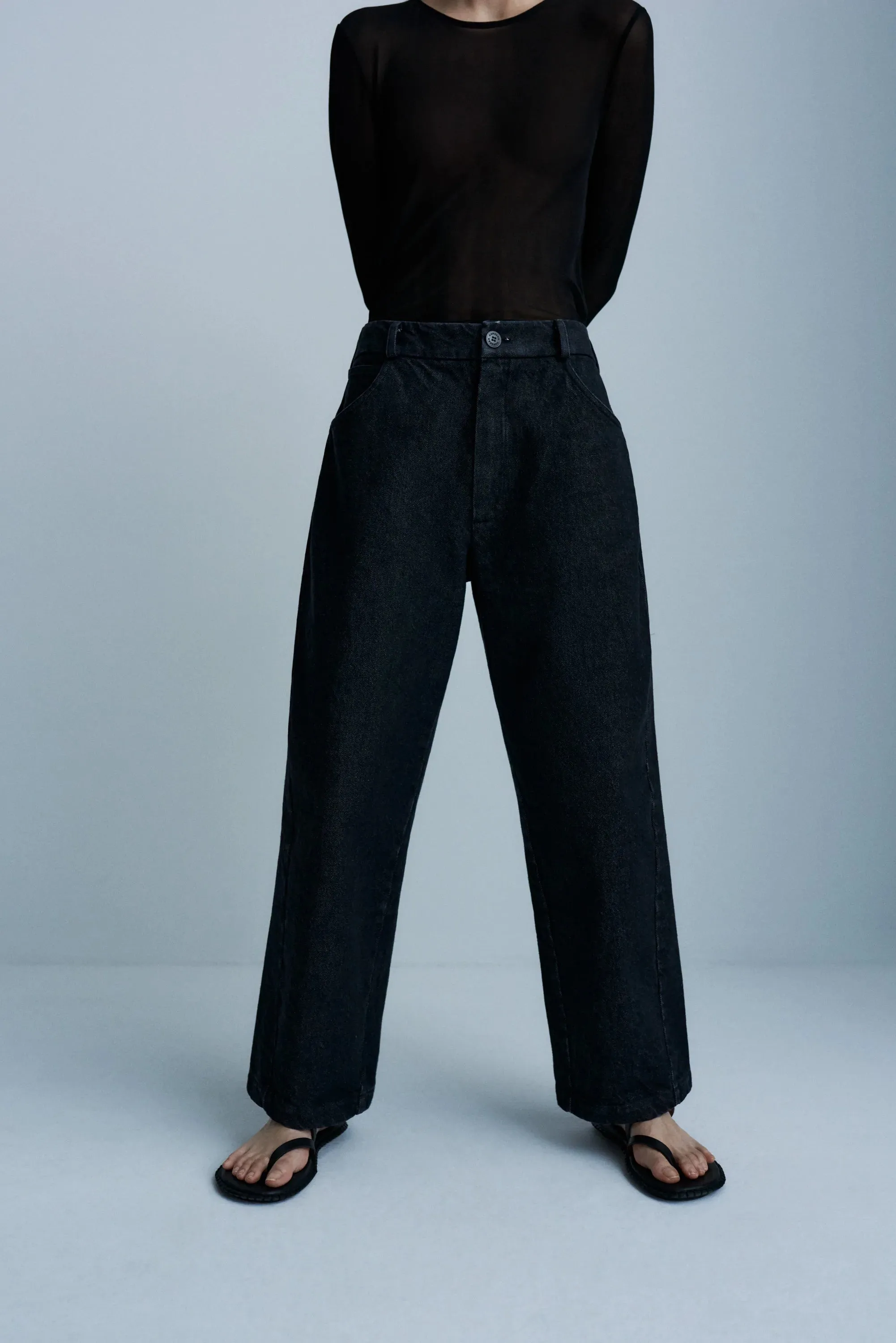 Straight Pants, Black
