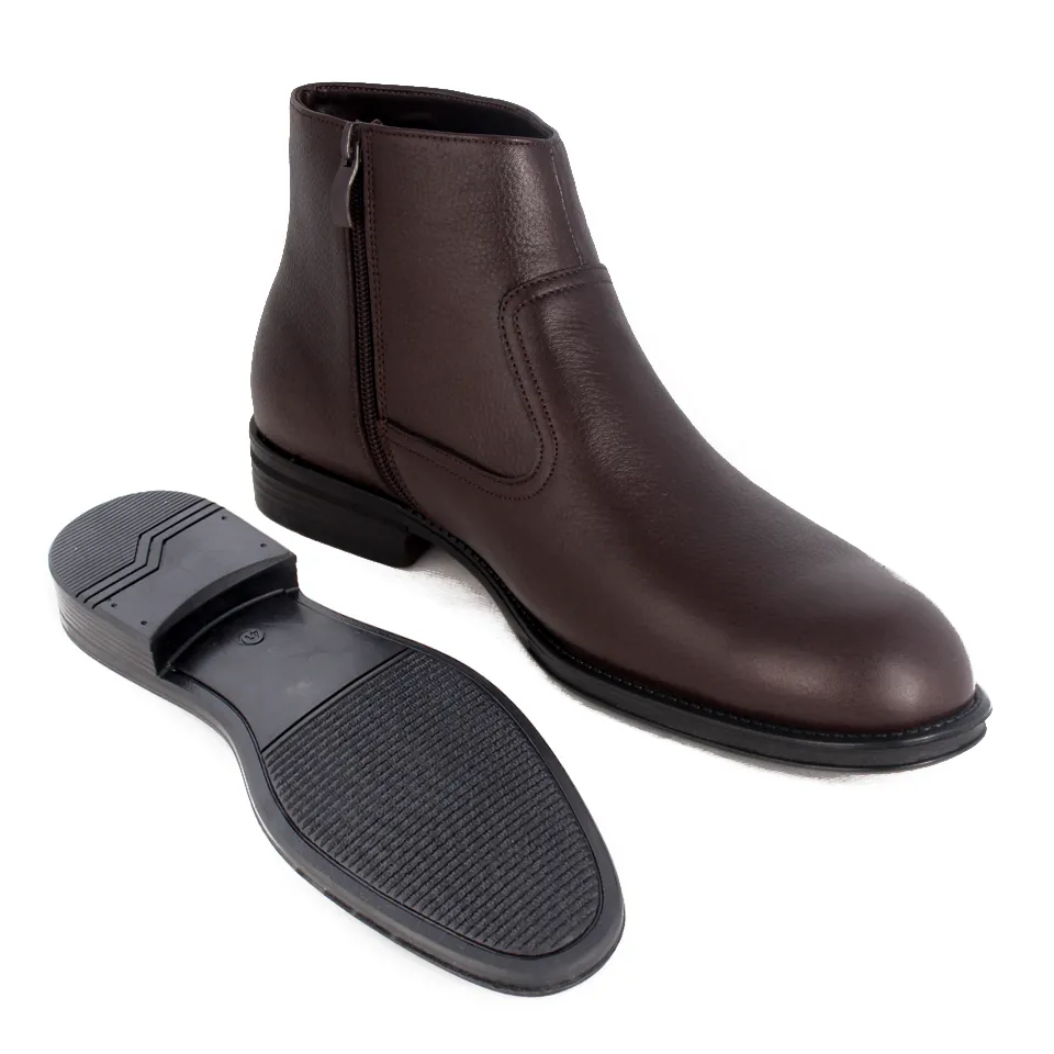 Winter shoes / 100% genuine leather -brown -7942